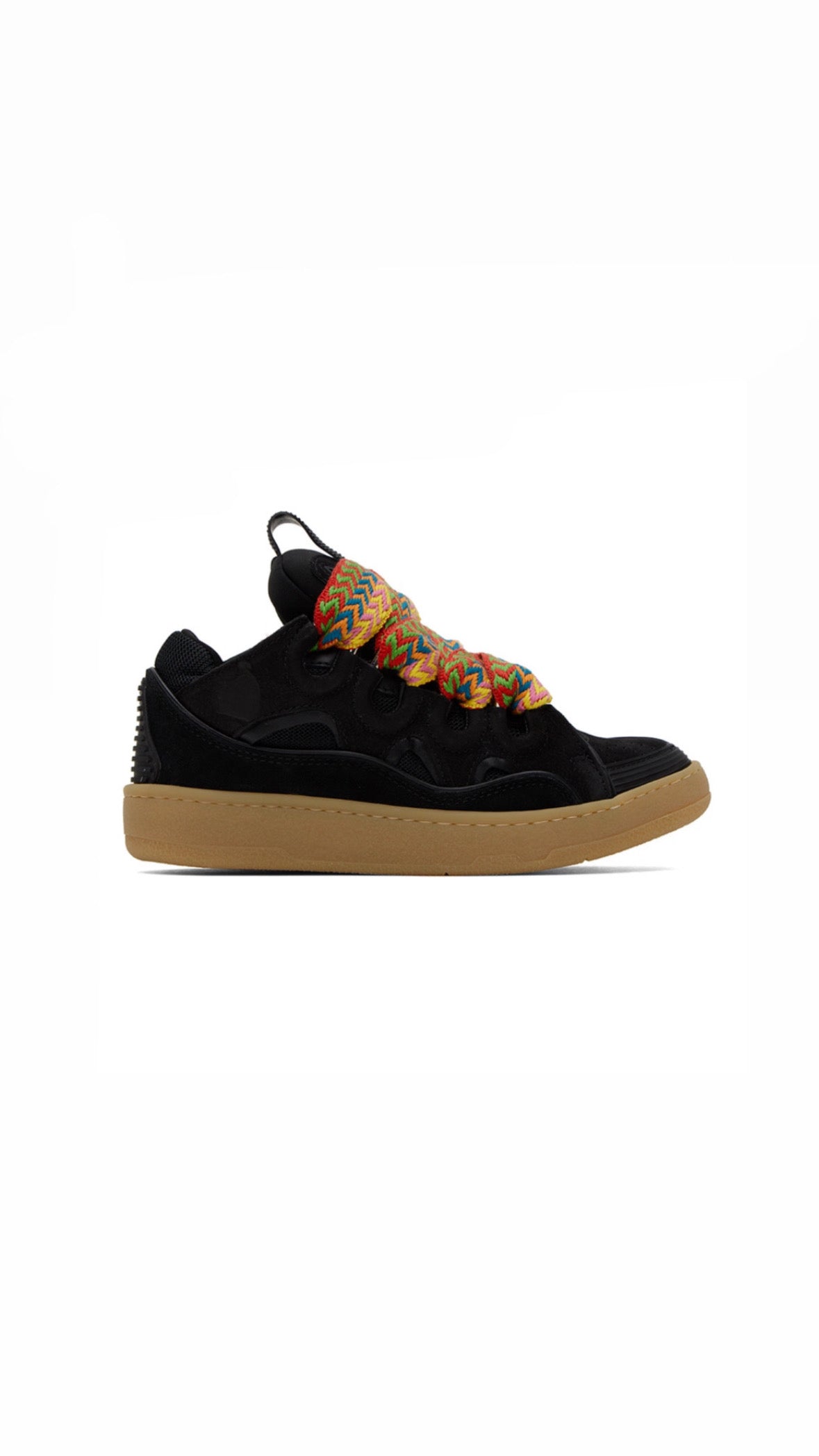 Lanvin | Leather Curb Sneakers (Black)