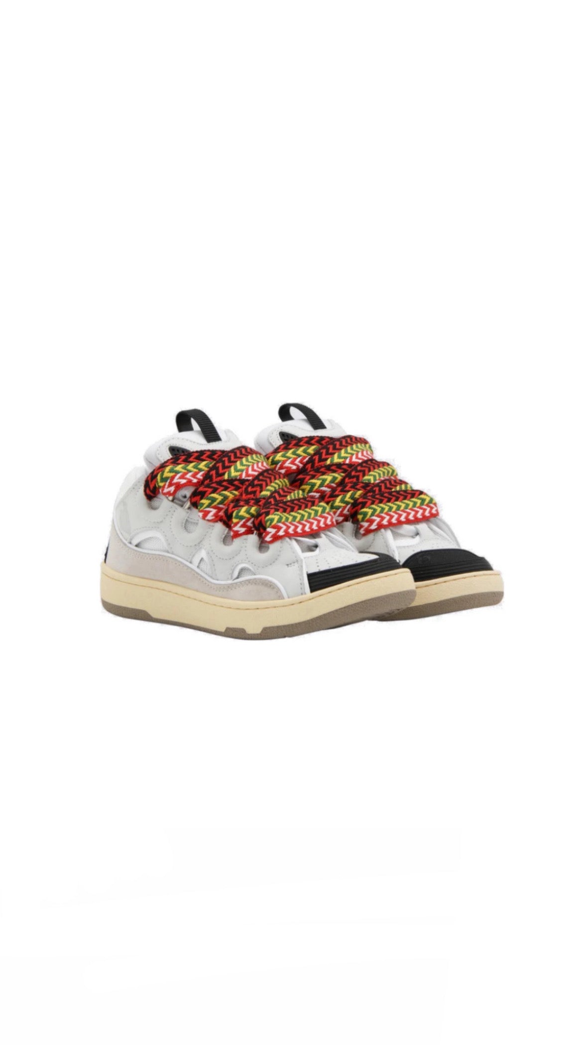 Lanvin | Leather Curb Sneakers (White)