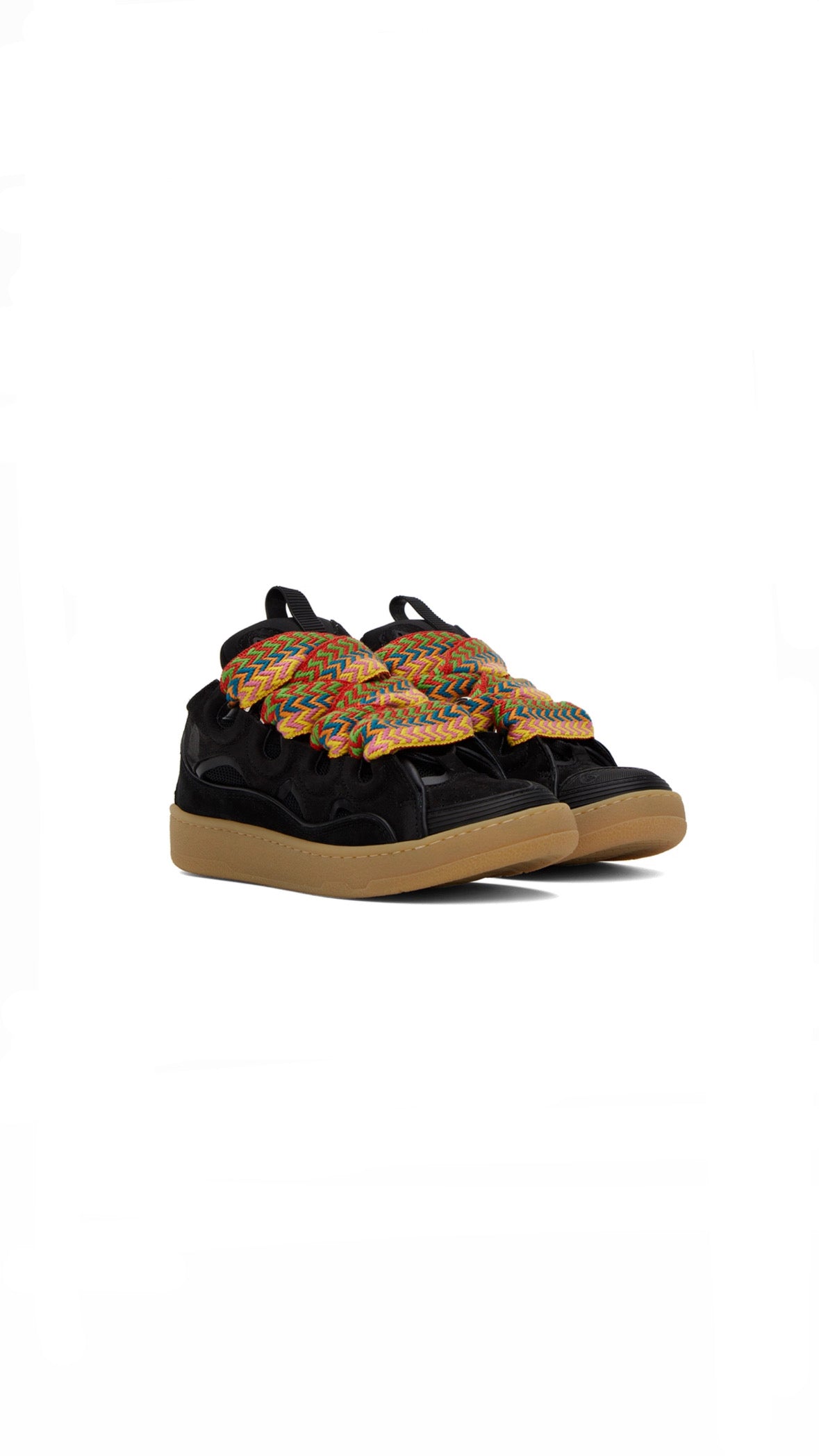 Lanvin | Leather Curb Sneakers (Black)