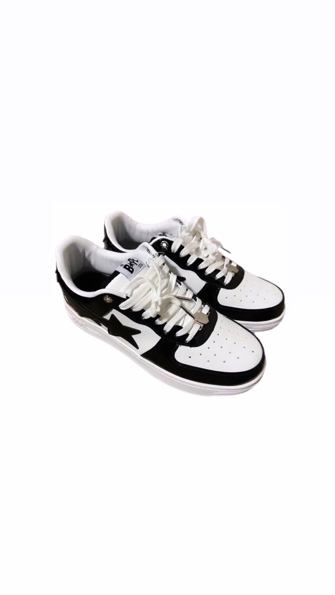 A Bathing Ape | Bape Sta Low Patent Leather (Black / White)